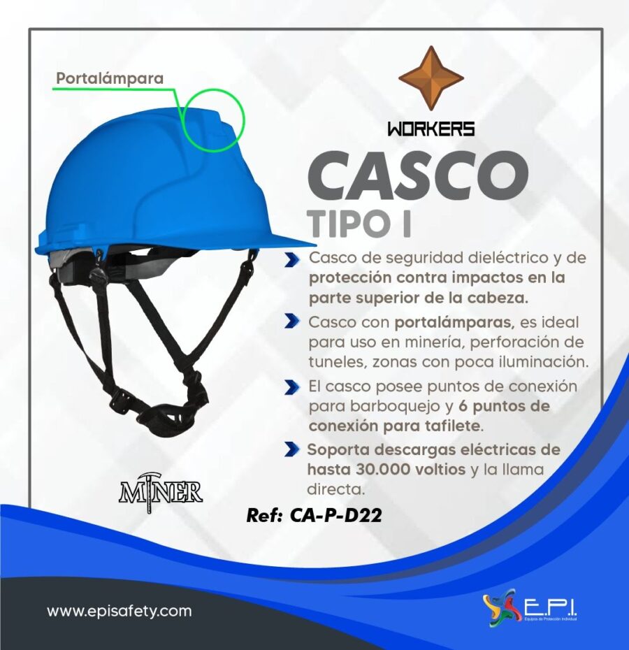 CASCO DE SEGURIDAD MINERO EPI - Imagen 5